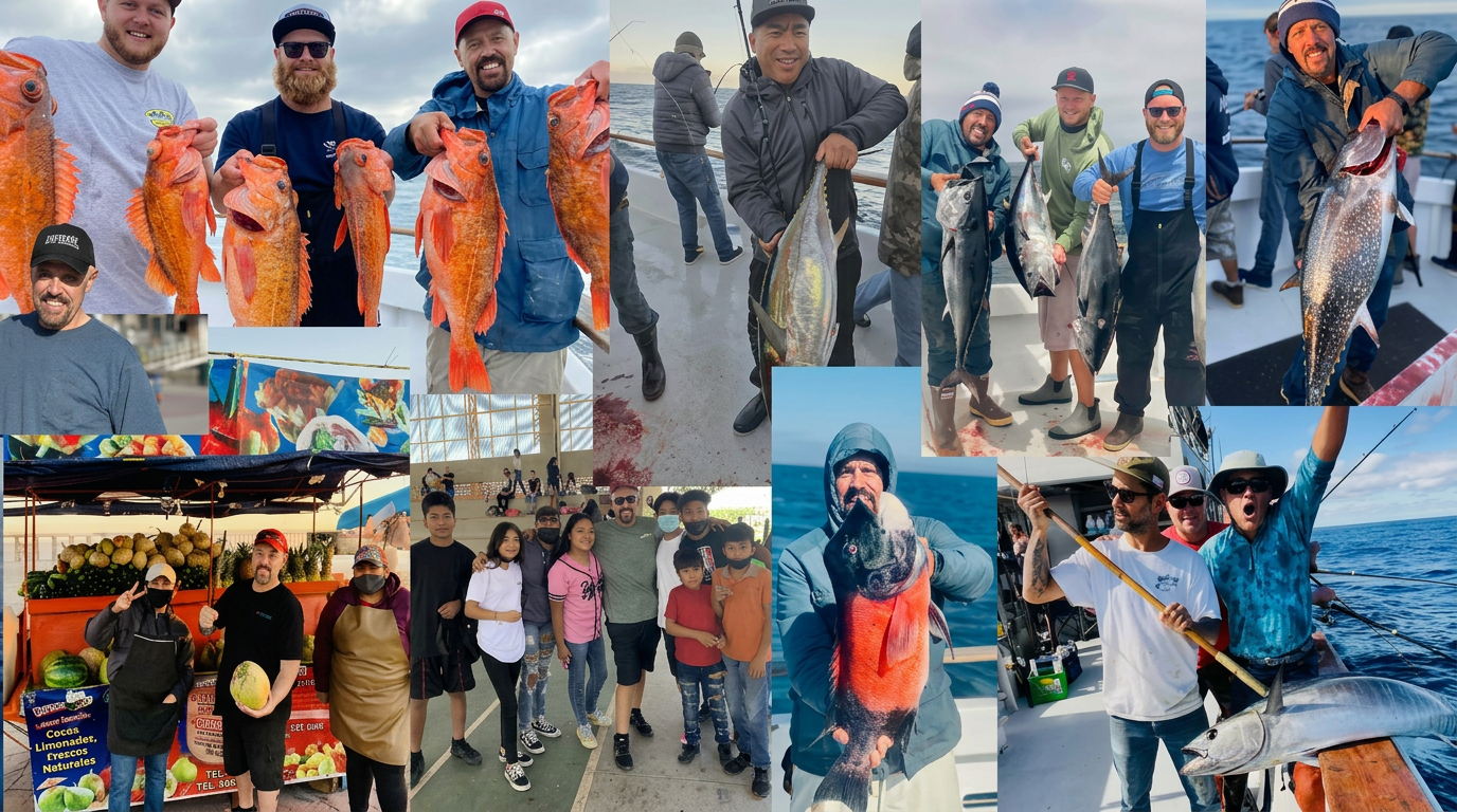 Phil Friedman with the Friedman Adventures crew on the water